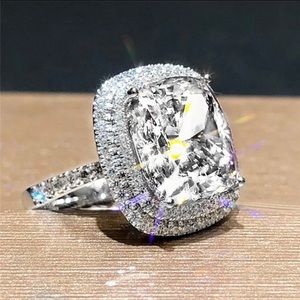 Large White Sapphire Stone Ring